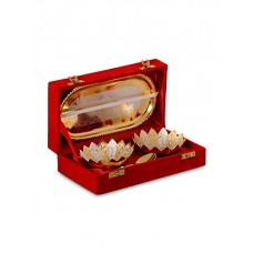 Deals, Discounts & Offers on  - Richi Rich Silver And Gold Plated Bowl Spoon With Plate Set Of 13 Pcs.