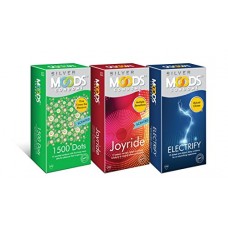 Deals, Discounts & Offers on Sexual Welness - Moods Condoms Combo (1500 Dots - 12 Count, Joyride - 12 Count, Electrify - 12 Count)