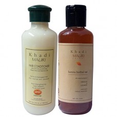Deals, Discounts & Offers on  - Khadi Mauri Amla Bhringraj Shampoo & Herbal Hair Conditioner Combo Pack of 2 Ayurvedic Natural 210 ml each