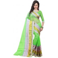 Deals, Discounts & Offers on Women - Fabpandora Striped Bollywood Polycotton Saree(Multicolor)