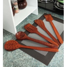 Deals, Discounts & Offers on  - Home Creations Wooden 5 Pcs Kitchen Cooking Tool Set