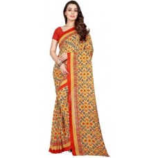 Deals, Discounts & Offers on Women - Aanzia Floral Print Bollywood Chiffon Saree(Multicolor)