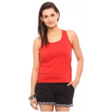 Deals, Discounts & Offers on Laptops - Vvoguish Casual Sleeveless Solid Women's Red Top