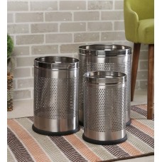 Deals, Discounts & Offers on  - Meded Stainless Steel Perforated Open Dustbin - Set Of 3 (5 L, 7 L & 11 L)