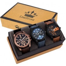 Deals, Discounts & Offers on Watches & Wallets - LimeStone LS23~33~34 Mr. Lite Combo Watch - For Men