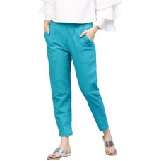 Deals, Discounts & Offers on Women - Style N Shades Regular Fit Women Light Blue Trousers