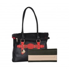 Deals, Discounts & Offers on Watches & Handbag - Venicce Women's Shoulder Bag Combo (Black) 