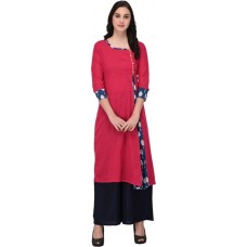Deals, Discounts & Offers on Women Clothing - Inaayo Casual Printed Women's Kurti  (Pink)