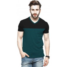 Deals, Discounts & Offers on Men Clothing - Tripr Solid Men V-neck Multicolor T-Shirt