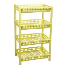 Deals, Discounts & Offers on Storage - Logic Deluxe 4 Shelf Storage/Multi Purpose/Kitchen/Living Room/Rack - Yellow