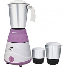 Deals, Discounts & Offers on Kitchen Applainces - Inalsa Jazz 550-Watt Mixer Grinder with 3 Jars (Purple/White)
