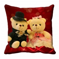 Deals, Discounts & Offers on Furniture - meSleep Red Love Teddy Cushion Cover (16x16)