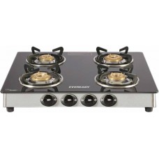 Deals, Discounts & Offers on Home Improvement - Eveready TGC 4B RV Brass, Glass, Stainless Steel Manual Gas Stove  (4 Burners)