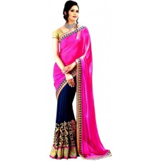 Deals, Discounts & Offers on Women Clothing - Winza Designer Embellished, Embroidered, Paisley, Printed, Self Design, Solid Bollywood Georgette Saree