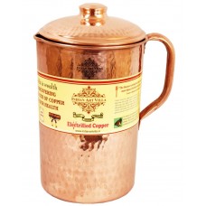 Deals, Discounts & Offers on Kitchen Containers - IndianArtVilla New Improved Hammered Copper Jug Pitcher, Drinkware & Serveware (1700 ml)