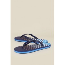 Deals, Discounts & Offers on Men - Zudio Blue Striped Flip-Flops