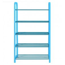 Deals, Discounts & Offers on Furniture - Five Tier Foldable Shoe Rack In Blue Colour By Story@Home
