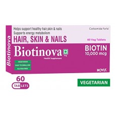 Deals, Discounts & Offers on Personal Care Appliances - Carbamide Forte Biotin 10000mcg (High Potency) per Veg Tablet - Supports Hair Growth, Glowing Skin and Strong Nails - Biotinova (60 Tablets)