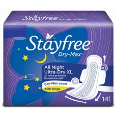 Deals, Discounts & Offers on Personal Care Appliances - Stayfree Dry Max All Night Ultra Dry Napkins - 14 Pads (Extra Large)