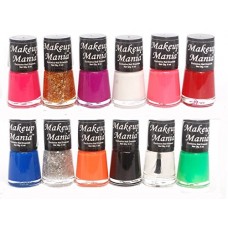 Deals, Discounts & Offers on Personal Care Appliances - Makeup Mania Trendy Colors Nail Polish Enamel Combo (Multicolor No.73, Pack of 12)