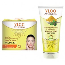 Deals, Discounts & Offers on Personal Care Appliances - VLCC Ayurveda Haldi Tulsi Facial Kit and Face Wash Combo