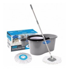 Deals, Discounts & Offers on  - Primeway 360 Degree Rotating Grey 5500 ML Magic Spin Mop Set with 2 Microfibre Mop Heads