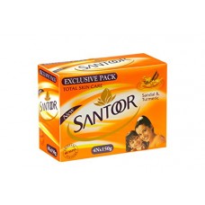 Deals, Discounts & Offers on Personal Care Appliances - Santoor Sandal and Turmeric Soap, 150g (Pack of 4)