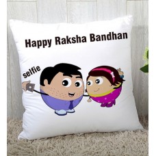 Deals, Discounts & Offers on  - Rakshbandhan Rakhi Gift Cushion Cover with Cushion Filler by StyBuzz