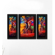 Deals, Discounts & Offers on  - Plastic UV Textured Art Ganesh Framed Art Panel by Story@Home