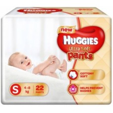 Deals, Discounts & Offers on Baby Care - Huggies Ultra Soft Small Size Premium Diapers Pant Diapers - S(22 Pieces)
