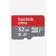 Deals, Discounts & Offers on Accessories - SanDisk SDSQUAR-032G-GO61A 32GB Micro SDHC Memory Card with Adapter/YouTube Go (Grey/Red)