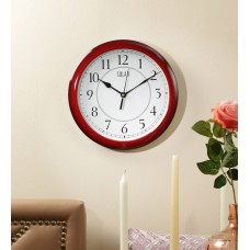 Deals, Discounts & Offers on Home Decor & Festive Needs - Maroon Plastic 11 Inch Wall Clock by Solar