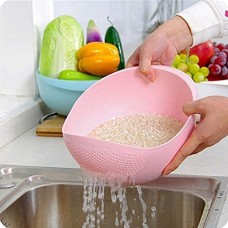Deals, Discounts & Offers on  - Ketsaal Rice Pulses Fruits Vegetable Noodles Pasta Washing Bowl & Strainer Good Quality & Perfect Size