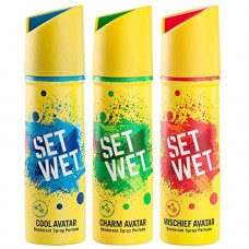 Deals, Discounts & Offers on Personal Care Appliances - Set Wet Deodorant Spray Perfume, 150ml (Pack of 3)