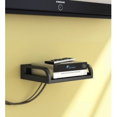 Deals, Discounts & Offers on Furniture - Wall Mountable Set-Top Box Holder in Black Finish by Home Sparkle