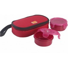 Deals, Discounts & Offers on Storage - All Time Food Gear With Insulated Carry Bag - Pink2 2 Containers Lunch Box(460 ml)