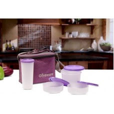 Deals, Discounts & Offers on Storage - Oliveware LB54Purple 4 Containers Lunch Box(1355 ml)