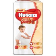 Deals, Discounts & Offers on Baby Care - Huggies Ultra Soft Large Size Premium Diapers - L(38 Pieces)