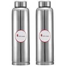 Deals, Discounts & Offers on Home & Kitchen - Solimo Regal Stainless Steel Fridge Bottle, 900 ml, Set of 2