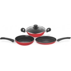 Deals, Discounts & Offers on Cookware - Pigeon carlo 4pc set Induction Bottom Cookware Set(PTFE (Non-stick), 4 - Piece)