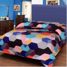 Deals, Discounts & Offers on  - IWS 144 TC Polyester Single Geometric Bedsheet(1 Bedsheet, Multicolor)