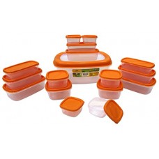 Deals, Discounts & Offers on Home & Kitchen - Princeware SF Packing Plastic Container Set, 17-Pieces, Orange
