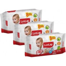 Deals, Discounts & Offers on Baby Care - LuvLap Paraben Free Baby Wet Wipes with Aloe Vera(72 Wipes + 8 Wipes Free)x3 packs(Total 216 + 24 Free = 240 wipes)(3 Pieces)