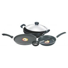 Deals, Discounts & Offers on Home & Kitchen - Pigeon Emarald Non-Stick Gift Set, 5 Pieces