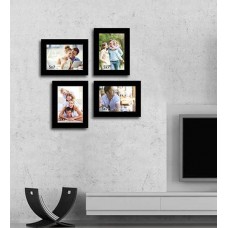 Deals, Discounts & Offers on  - Wall Collage black Fibre Wood Photo Frame by Art Street