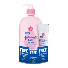 Deals, Discounts & Offers on  -  Johnson's Baby Lotion (500ml) with Free Johnson's Baby Cream (50g)