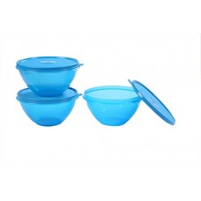 Deals, Discounts & Offers on Home & Kitchen - Signoraware Wonder No.3 Bowl Set, 1.2 Litres, Set of 3, Turkish Blue