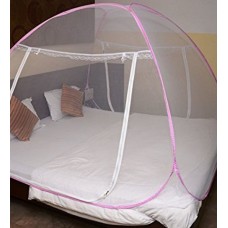 Deals, Discounts & Offers on  - Story@Home Double Bed Foldable Pink Polyester Mosquito Net