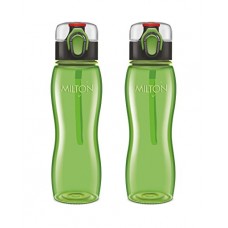 Deals, Discounts & Offers on Home & Kitchen - Milton Rock Unbreakable Triton Plastic Water Bottle Set, 750ml, Set of 2, Green
