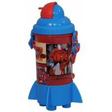 Deals, Discounts & Offers on Home & Kitchen - Marvel Spiderman Plastic Sipper Bottle, 350ml, Red/Blue